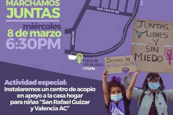 Estas serán las rutas de las marchas del 8M en Veracruz y Boca del Río