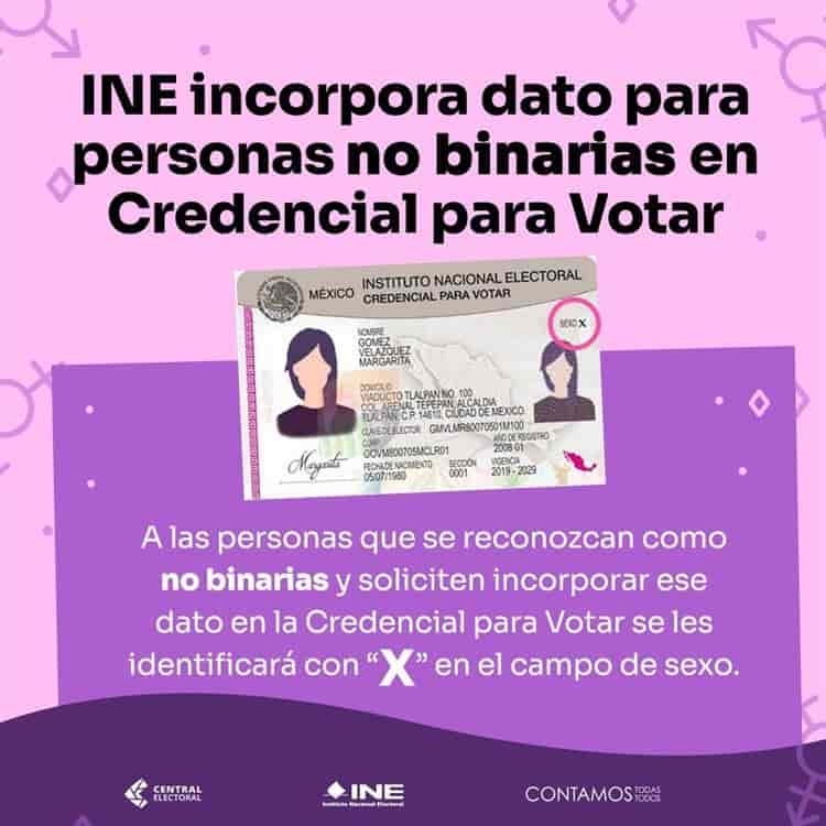 Atiende el INE a las personas identificadas como no binarias