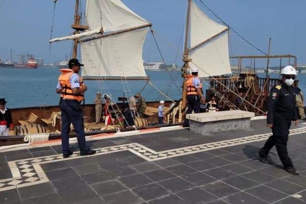 Goleta Iguala, en pruebas para trasladar turistas a San Juan de Ulúa