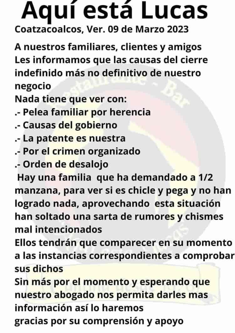 ¿Qué orilló el cierre de Aquí está Lucas?: sería por un tema legal