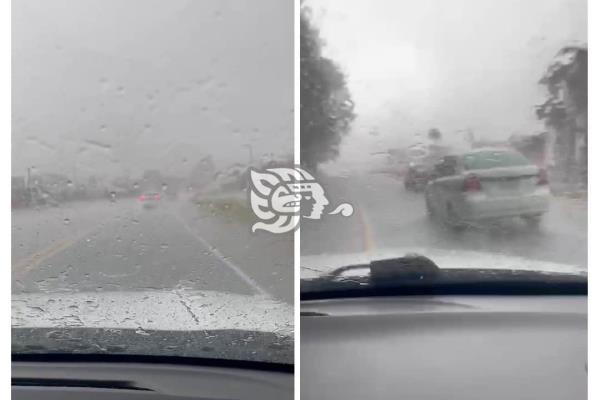 ¡Cuidado! Granizada sorprende a automovilistas en La Joya (+Video)