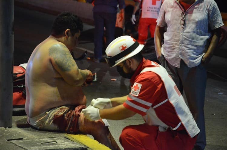 Conductor impacta su motocicleta contra otra en el puente Bicentenario en Veracruz(+Video)