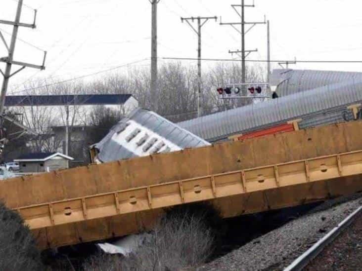 Alertan por descarrilamiento de tren con sustancia peligrosas en Estados Unidos