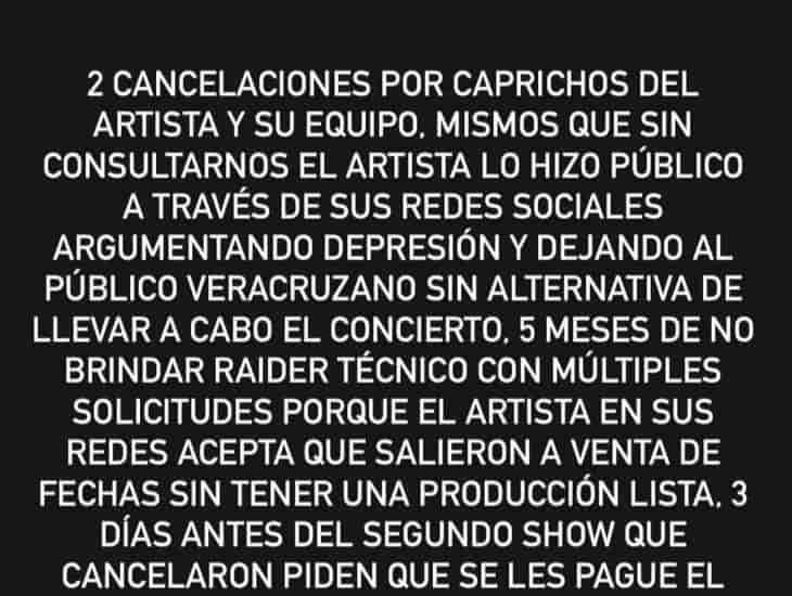 ¿Será Danna Paola? Empresa veracruzana Expandir Producciones emite mensaje contra artista y su equipo