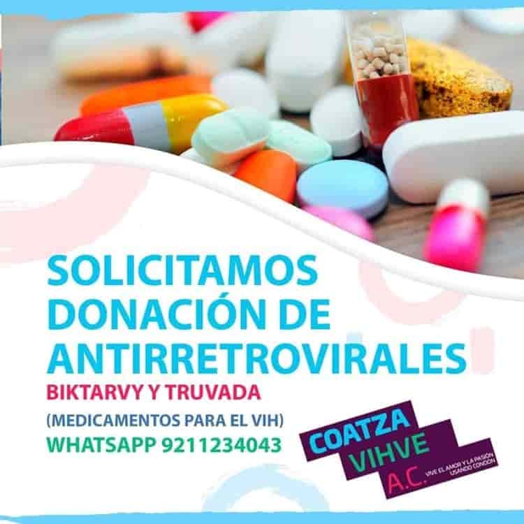 Convoca Coatza VIHve a donación de antirretrovirales (+Video)