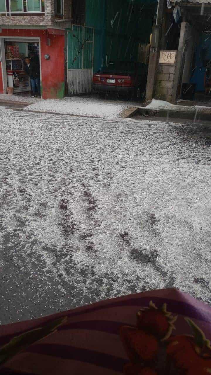 Cae fuerte granizada en Veracruz; destruye cultivos y daña viviendas (+Video)