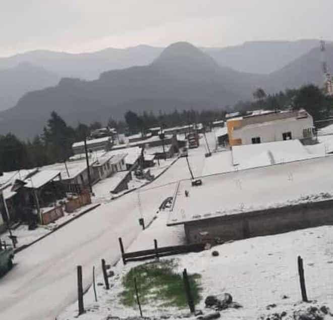 Cae fuerte granizada en Veracruz; destruye cultivos y daña viviendas (+Video)