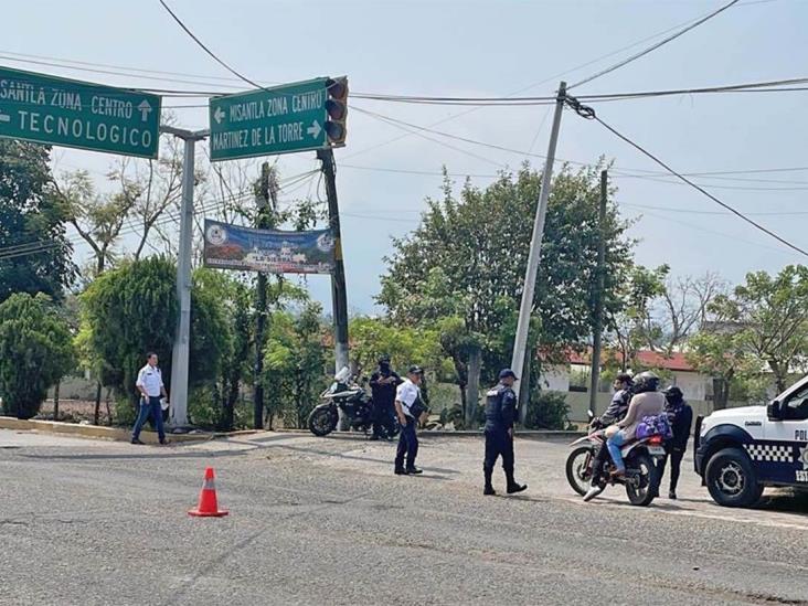 Tránsito pone mano dura a motociclistas en Misantla