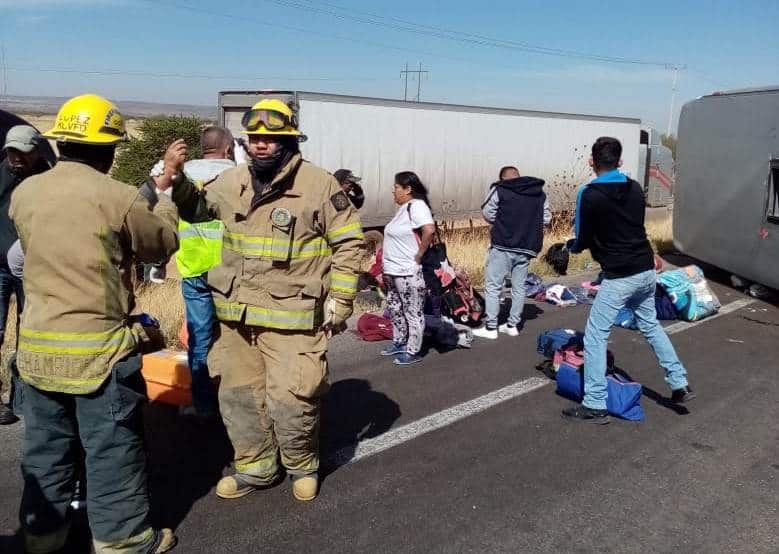 Se accidenta autobús en Zacatecas, la mayoría de pasajeros son veracruzanos