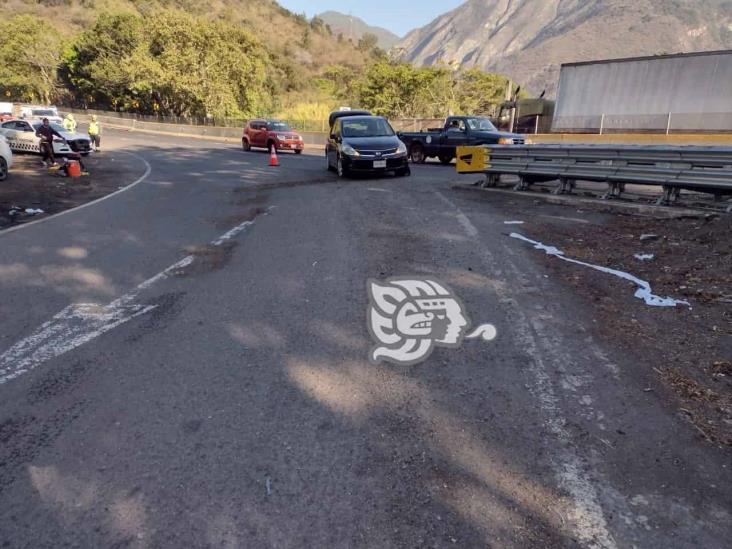 Accidentes en la Puebla-Orizaba causa cierre parcial de circulación vehicular