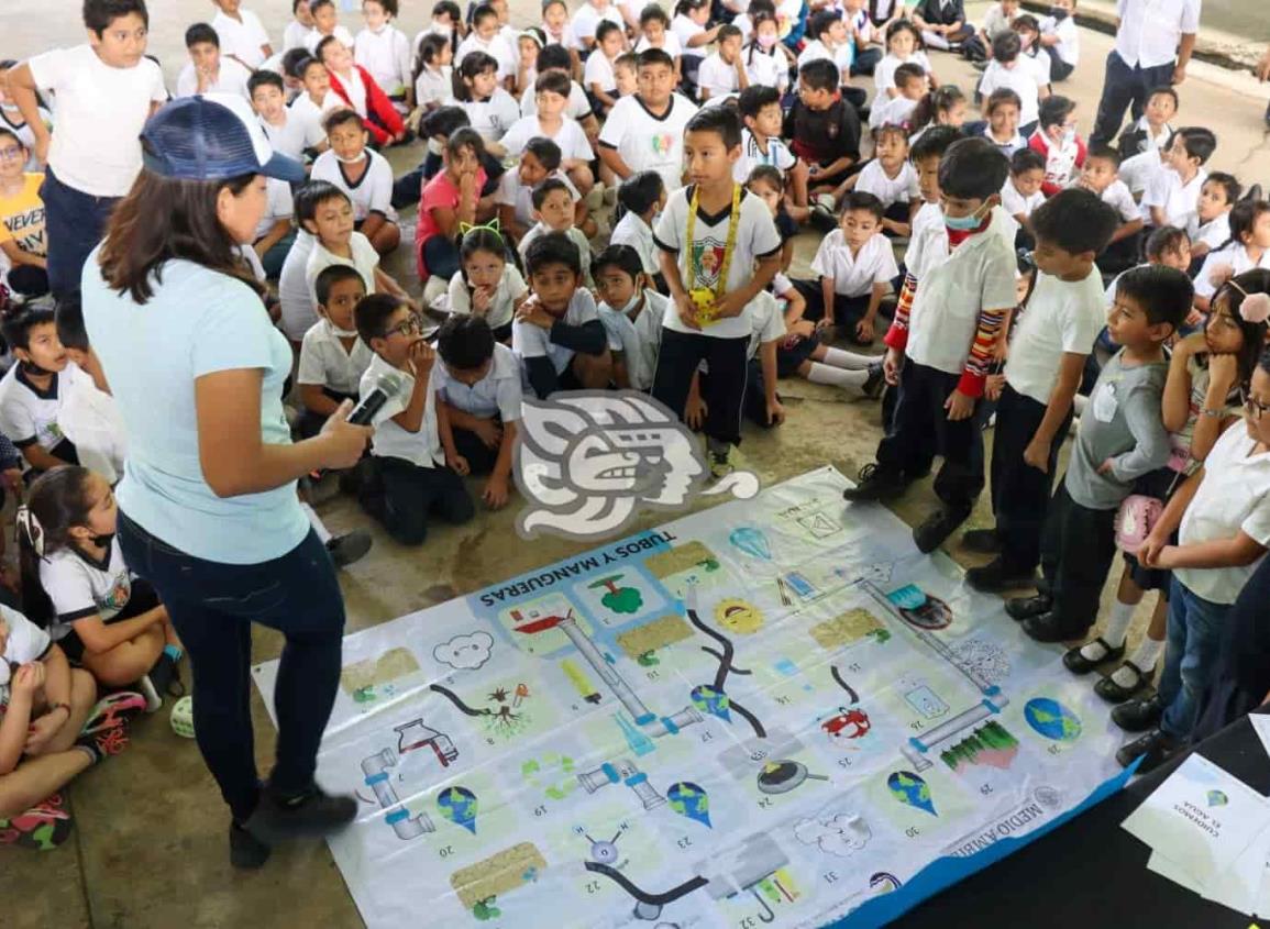 Con mini teatro de títeres y juegos conmemoraron el Día Mundial del Agua