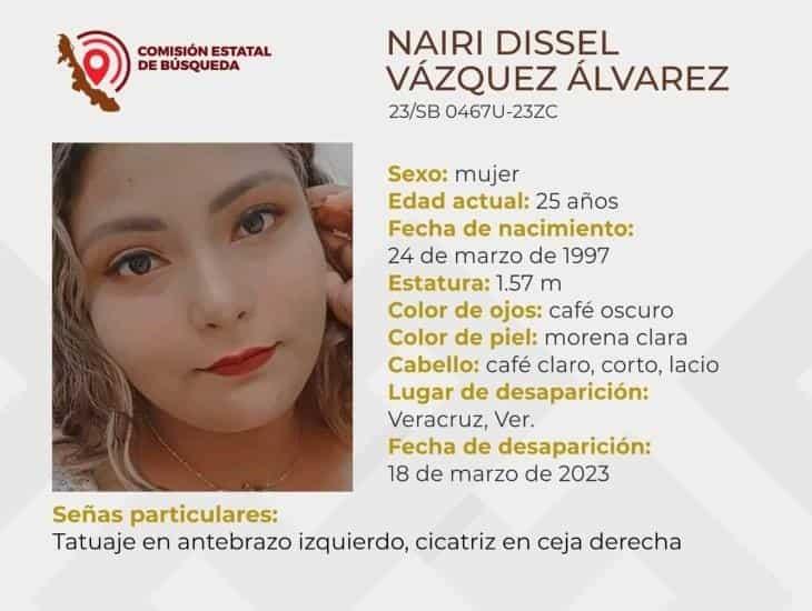 Buscan a Nairi Dissel de 25 años de edad, desapareció en calles de Veracruz