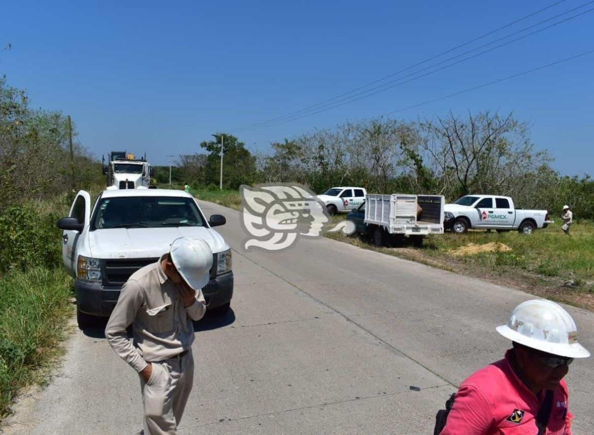 ¡Ya las sellaron! contienen fugas de gas en ductos de Texistepec (+Video)