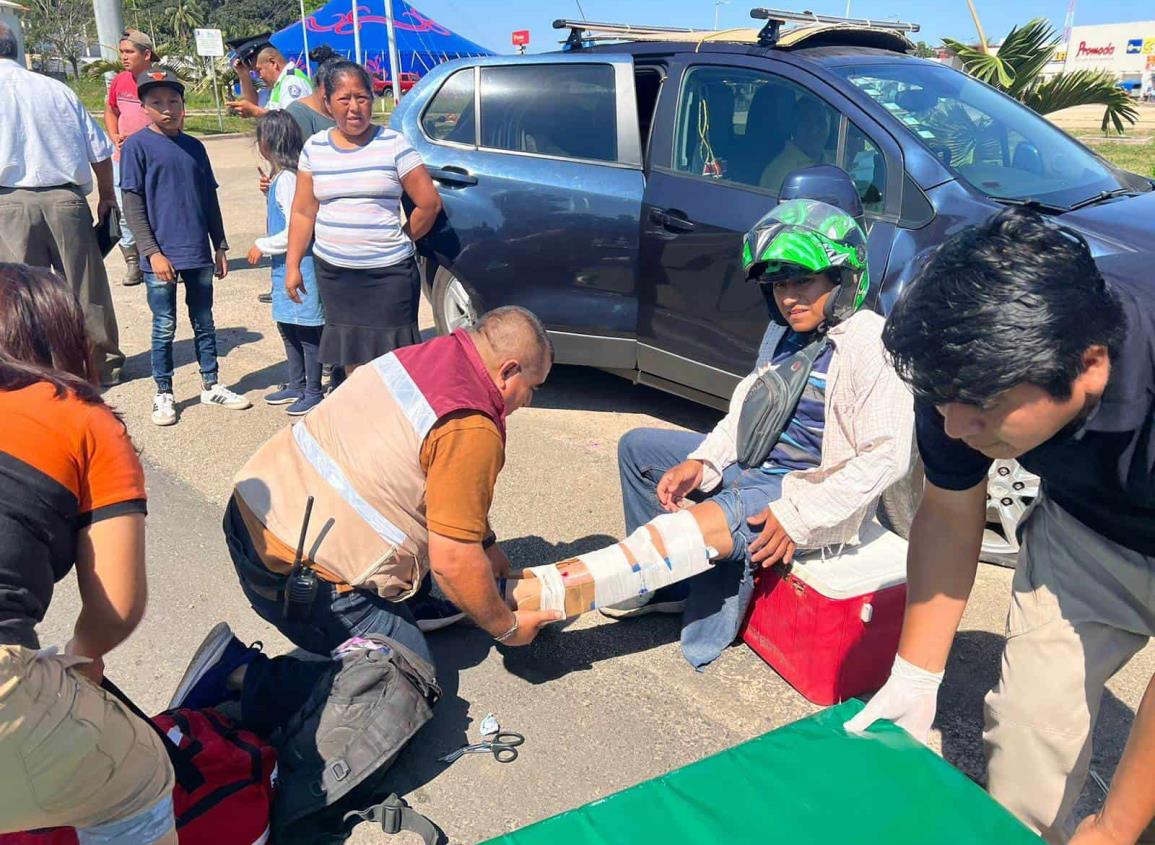 Accidentes de moto, a la orden del día en Acayucan; 6 lesionados en 24 horas