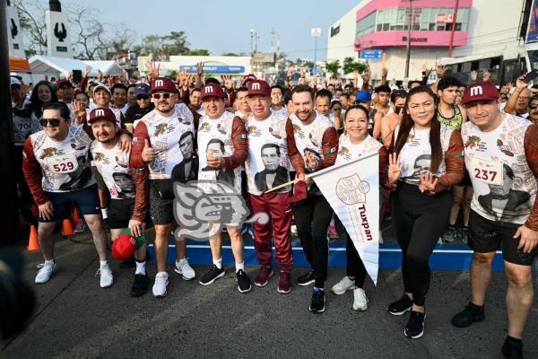 Realizan la ´Segunda Carrera Unidos Todos Benito Juárez´ en Tuxpan