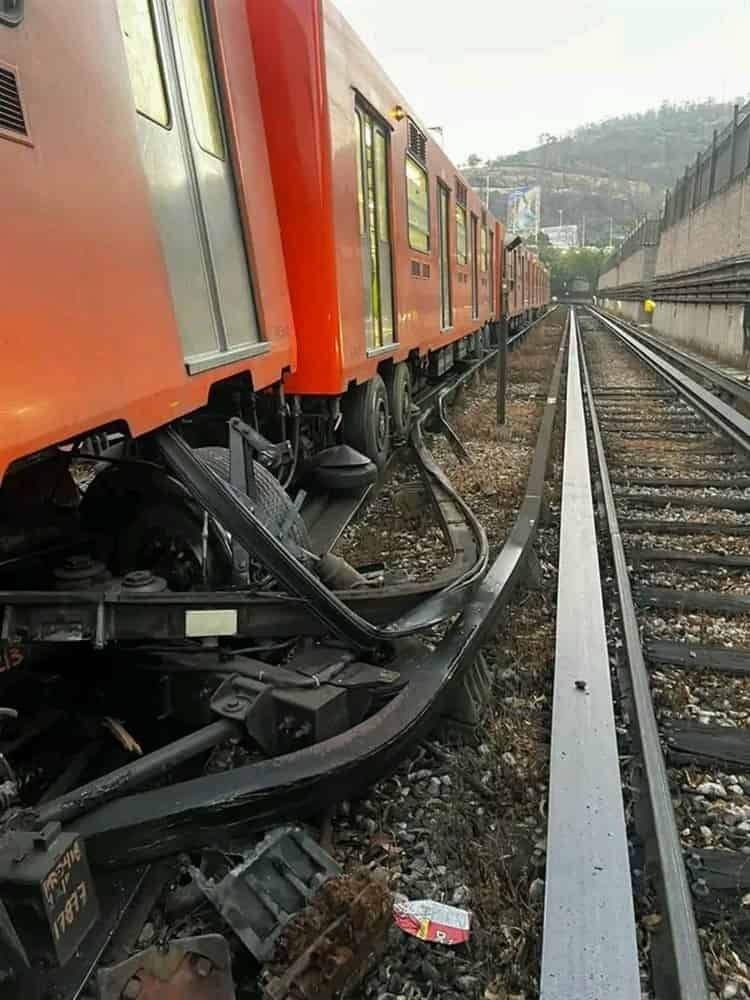 Se descarrila vagón del Metro de la CDMX en Línea 3