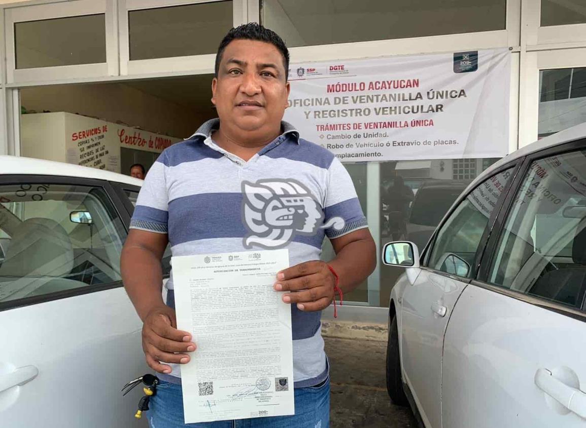 Beneficia ventanilla única y registro vehicular a concesionarios de Acayucan y la región