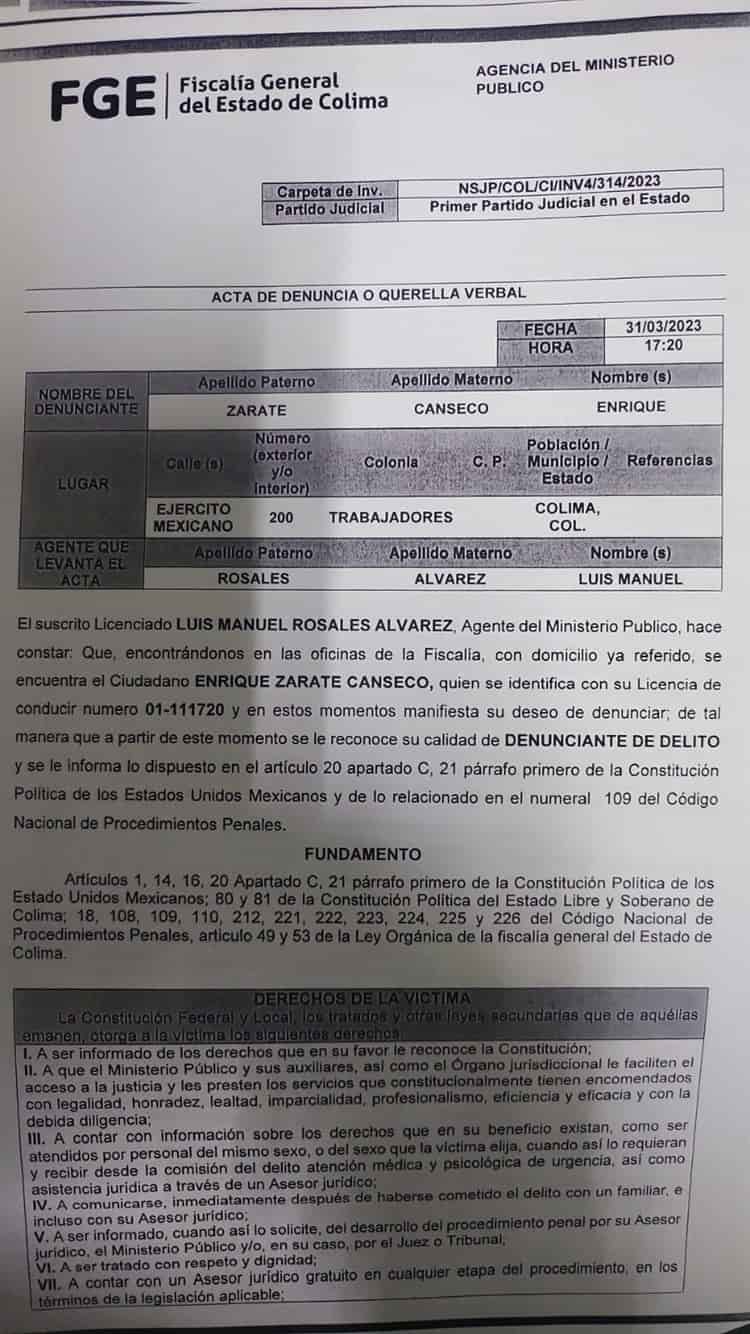 Intimida asesor de gobernadora al director de Diario de Colima