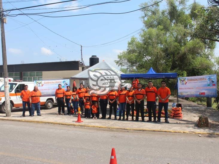 Escuadrón Nacional de Rescate instala su módulo en Misantla