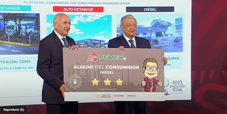 Reconoce AMLO a tiendas departamentales y gasolineras por mantener precio ante inflación