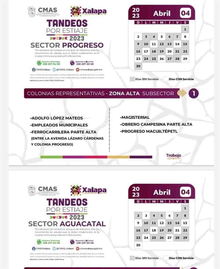 En abril seguirán los tandeos en Xalapa; listo el calendario