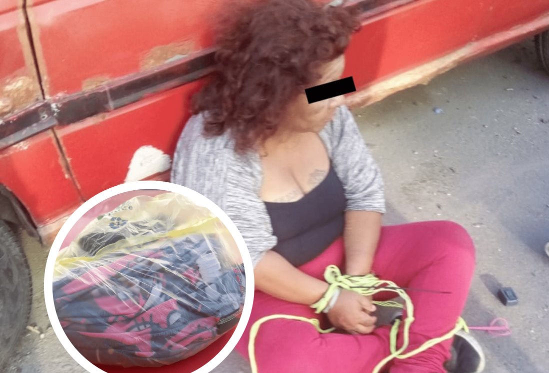 Vecinos persiguen y amarran a supuesta ladrona de viviendas en Veracruz