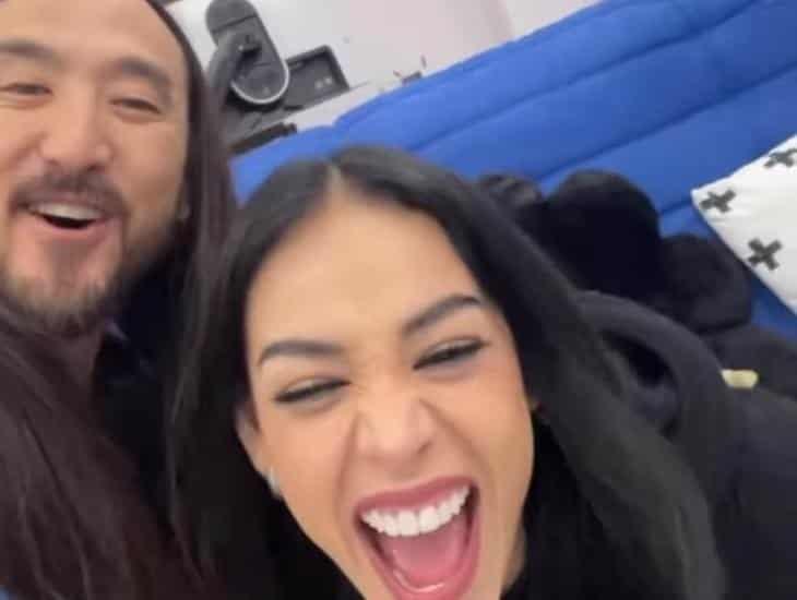 ¡A punto de crear un hit!: DJ Steve Aoki y Danna Paola alistan colaboración musical