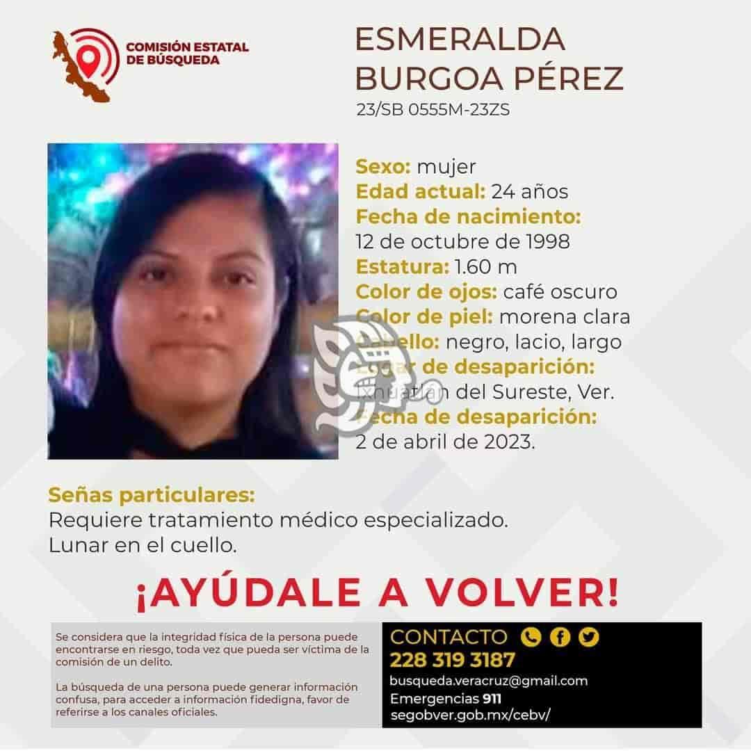 En Ixhuatlán del Sureste buscan a Esmeralda y a su pequeño hijo