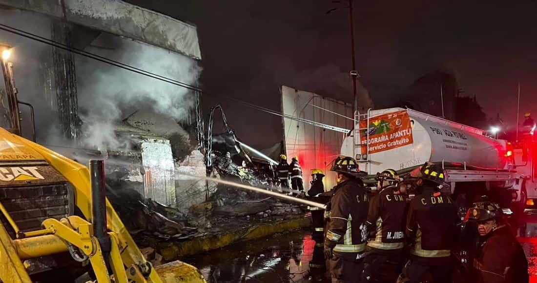 Saldo blanco por incendio en Central de Abasto en CDMX