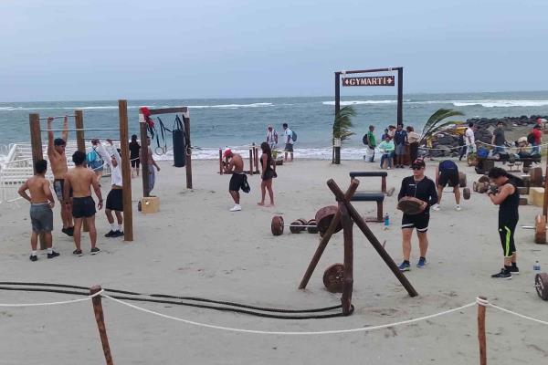 Gimnasio en playa Martí de Veracruz, todo un éxito