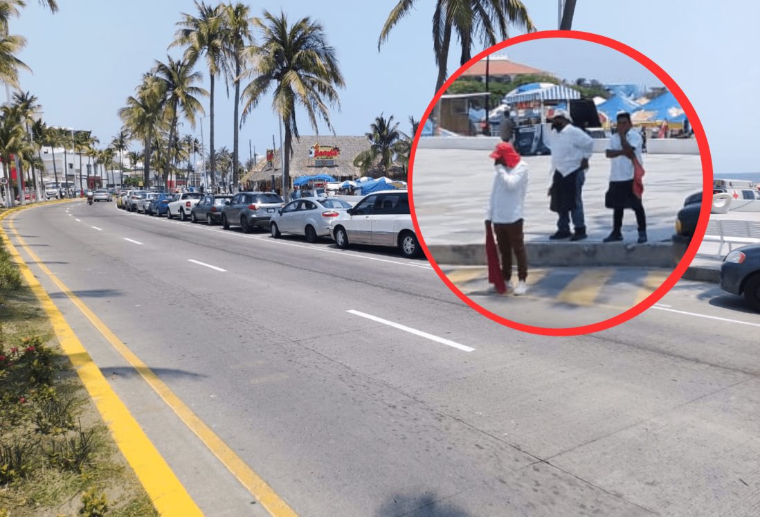 Denuncian cobros excesivos de “franeleros” en zonas de playas de Veracruz