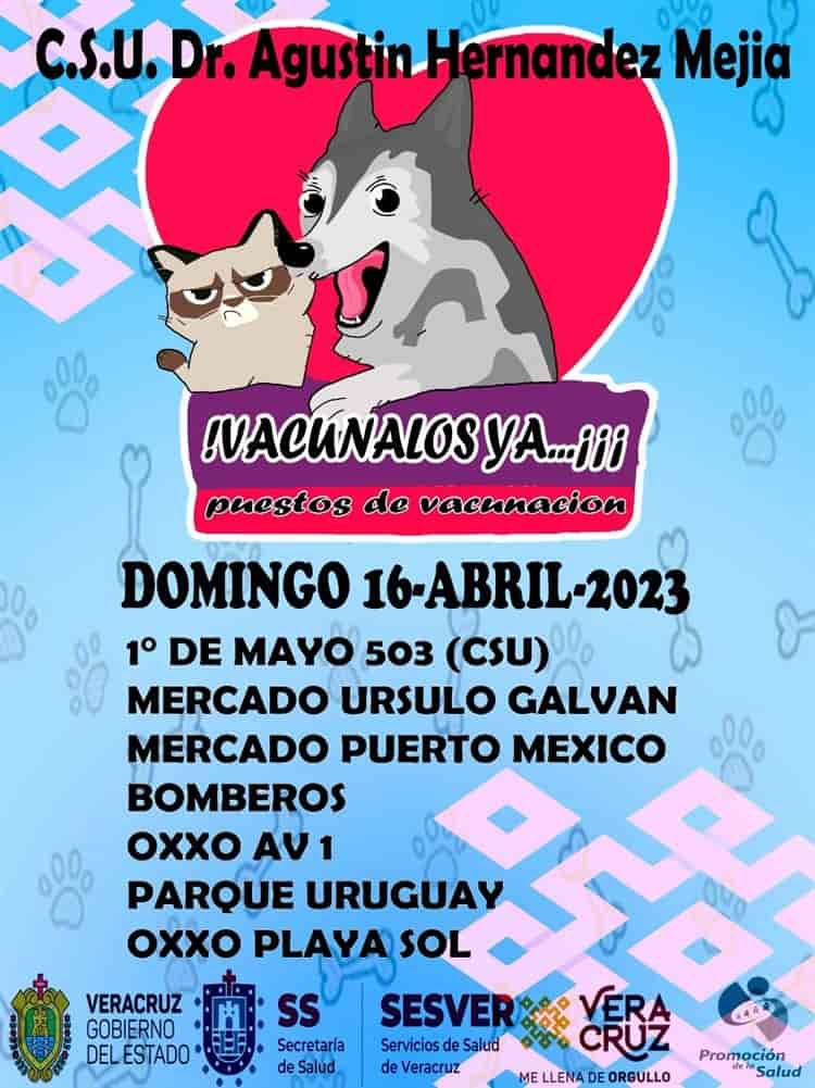 ¡Vacúnalos ya!: arranca semana de vacunación antirrábica en Coatza