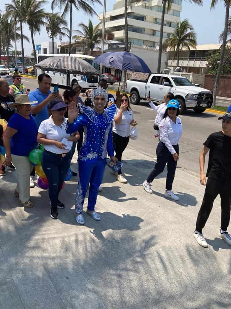 Participa contingente de 600 elementos en rumbata del Carnaval de Veracruz (+Video)