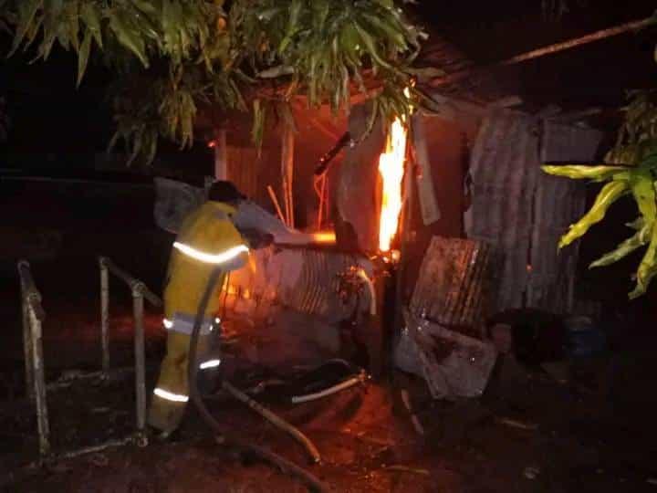 Cocina ardió en llamas en Cosoleacaque