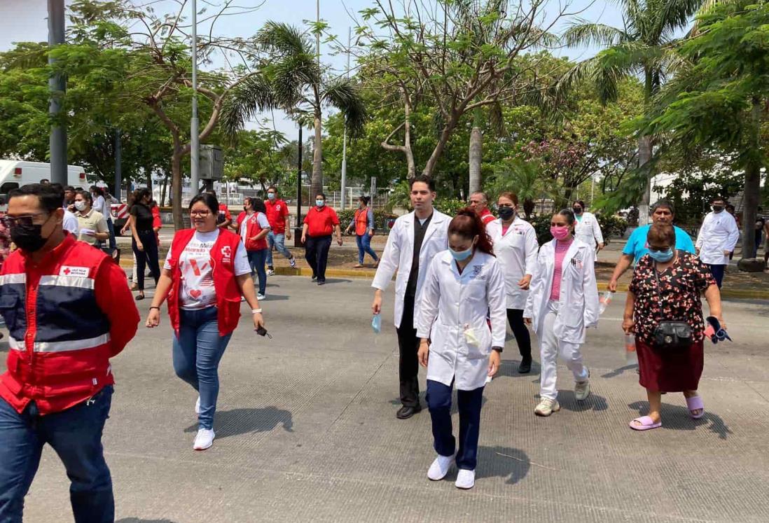 Así fue la evacuación en la Cruz Roja Veracruz durante el Simulacro Nacional 2023