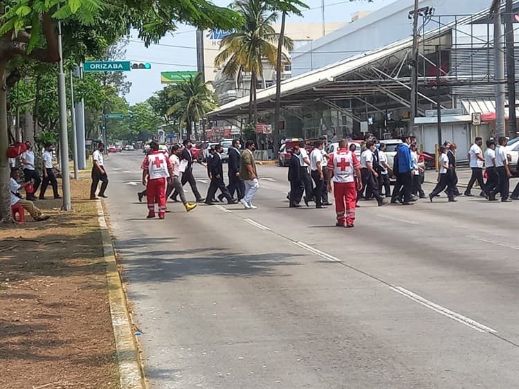 Así fue la evacuación en la Cruz Roja Veracruz durante el Simulacro Nacional 2023