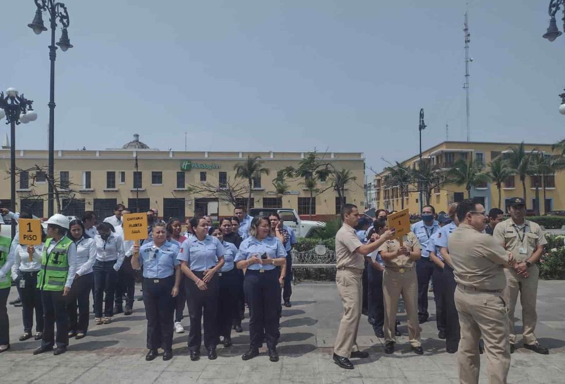 Más de 200 personas participaron en el simulacro de Asipona en Veracruz