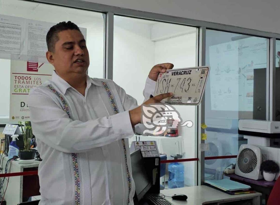 Automovilistas en Veracruz no deben preocuparse por placas desgastadas: Sefiplan