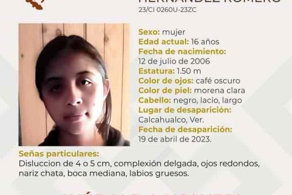 ¿La has visto? Reportan desaparición de menor en Calcahualco