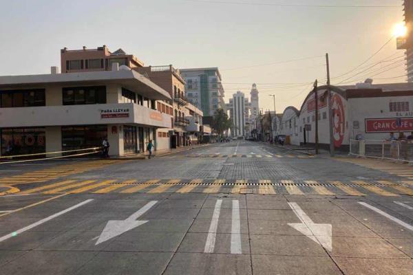 Caos en Centro Histórico de Veracruz por visita presidencial