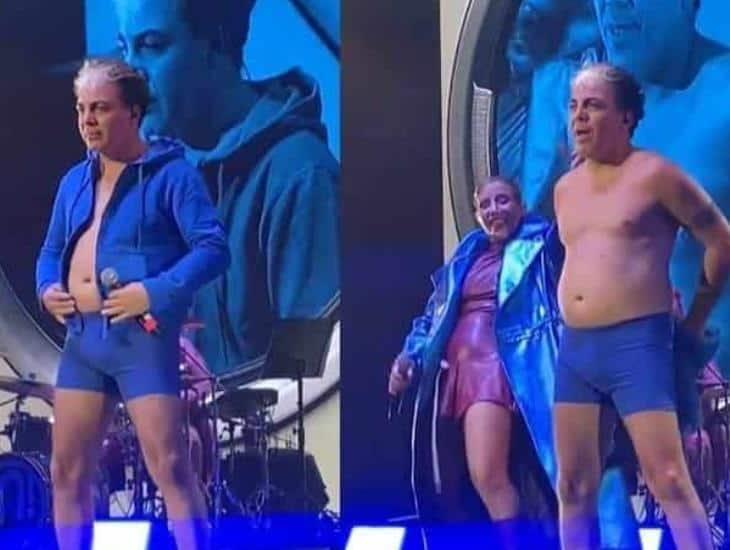 ¿Qué te panzó? Cristian Castro ‘sorprende’ en concierto de Miranda (+Video)