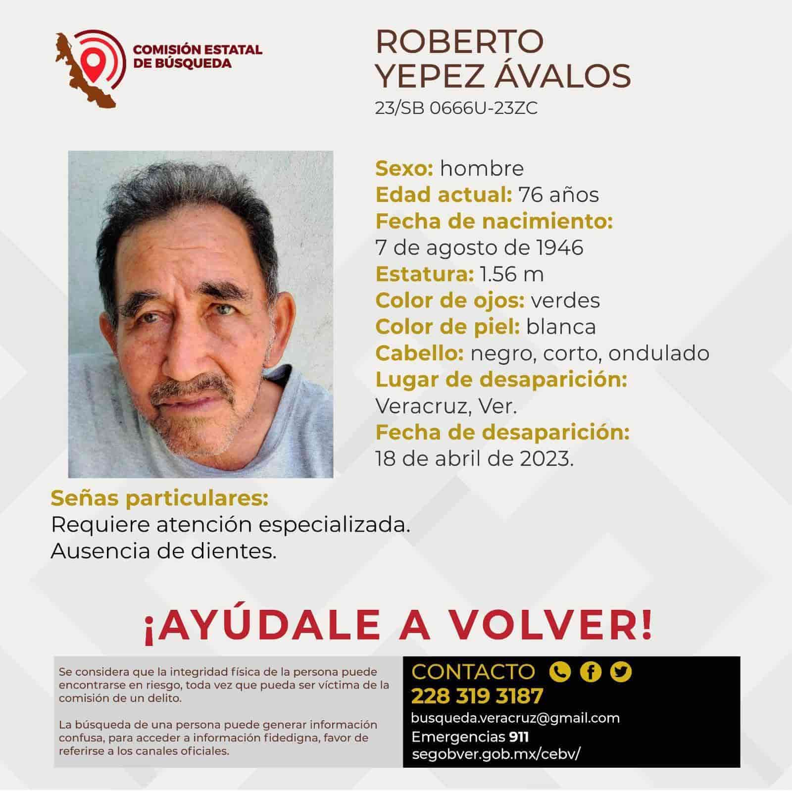 Desaparece persona de la tercera edad en el puerto de Veracruz