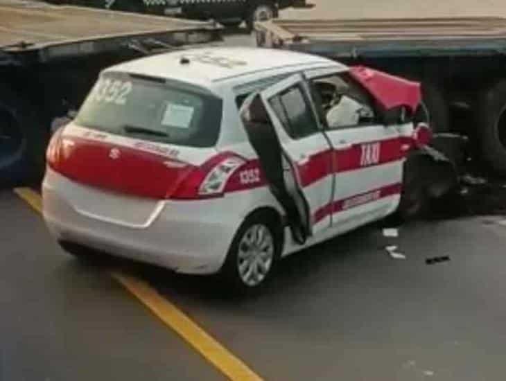 Identifican a taxista muerto en accidente en carretera del sur de Veracruz