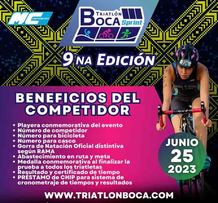 Presentan Triatlón Sprint Boca 2023 para próximo mes