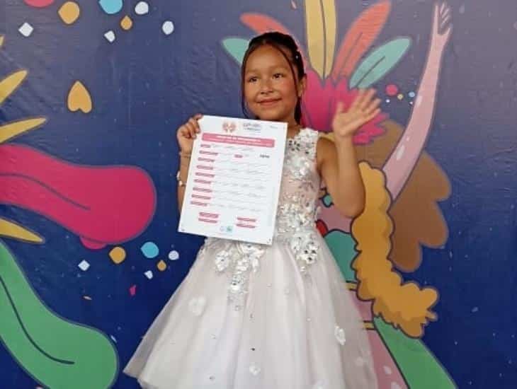 Sofía Amayrani Escobar busca ser reina infantil del Carnaval de Veracruz 2023 (+Video)