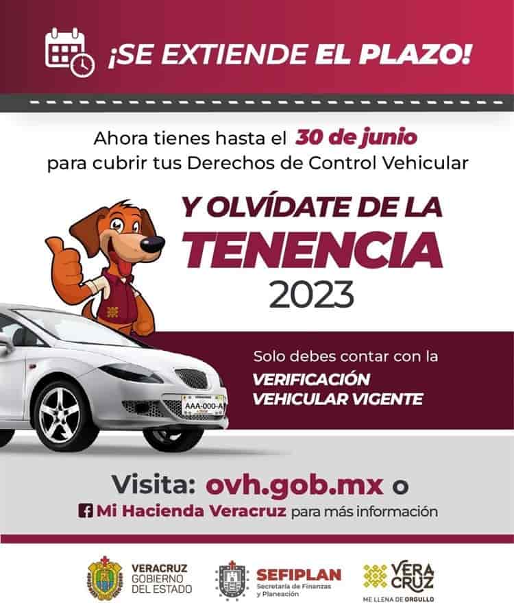 ¡Dan dos meses más! amplían pago de derecho vehicular en Veracruz