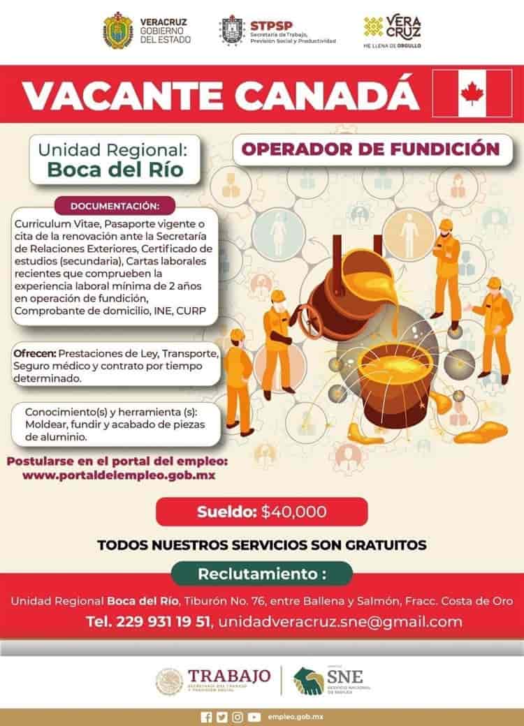 ¡Es tu oportunidad! Canadá ofrece empleo a veracruzanos con sueldo de 40 mil pesos