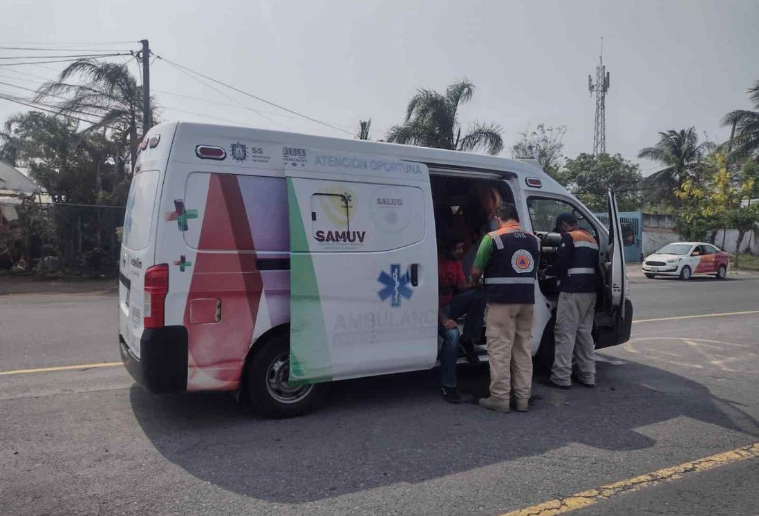 Motociclistas chocan en la carretera estatal Veracruz - Medellín de Bravo