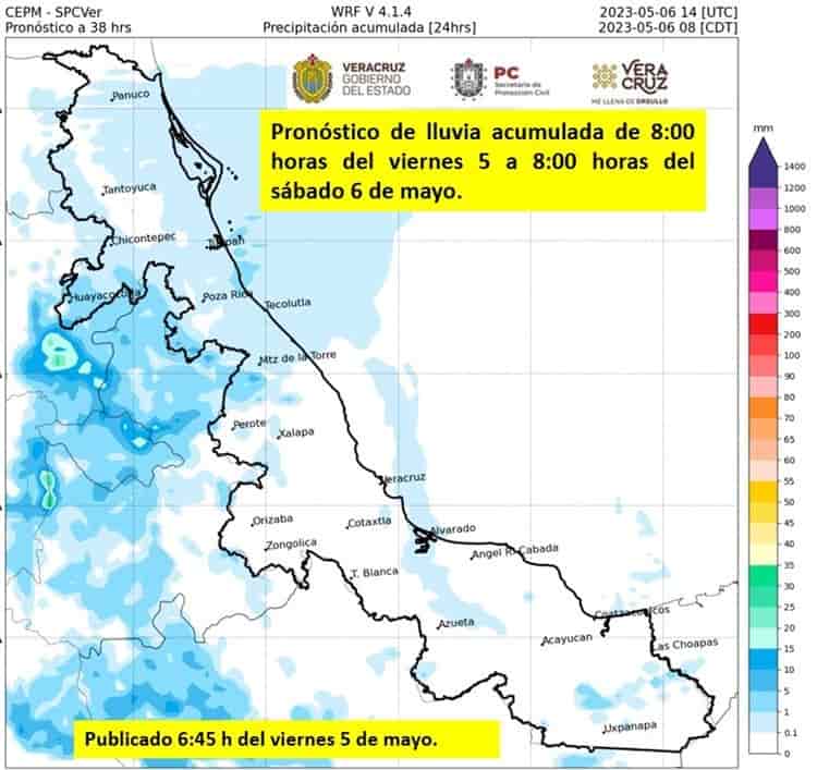 ¡Seguirá el calor en Veracruz! Así estará el clima este viernes