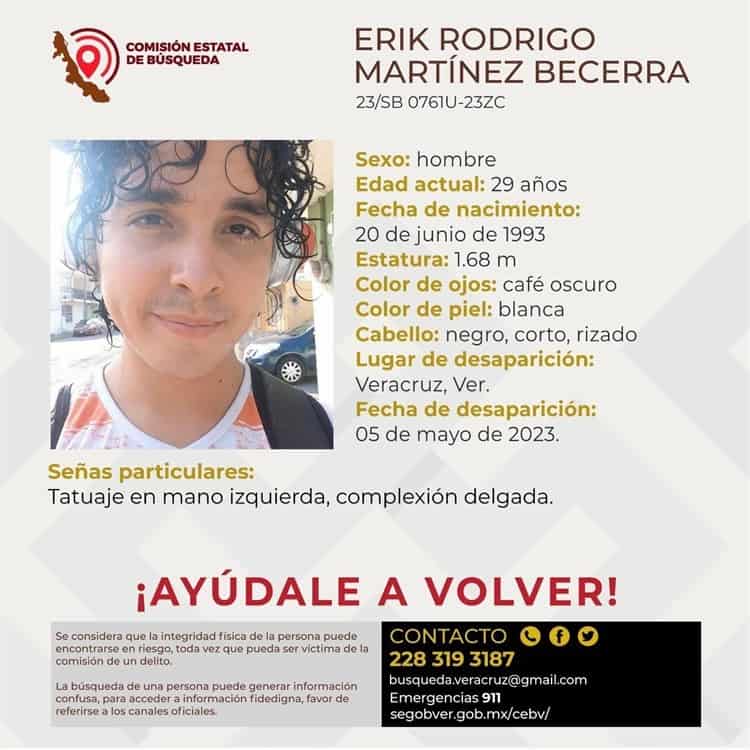 Erick Rodrigo desapareció hace 24 horas en Veracruz; urge su localización